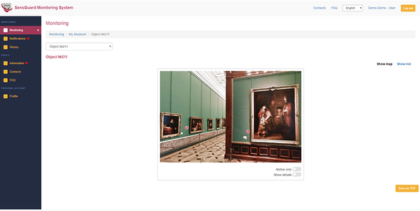 Microclimate tracking near artworks