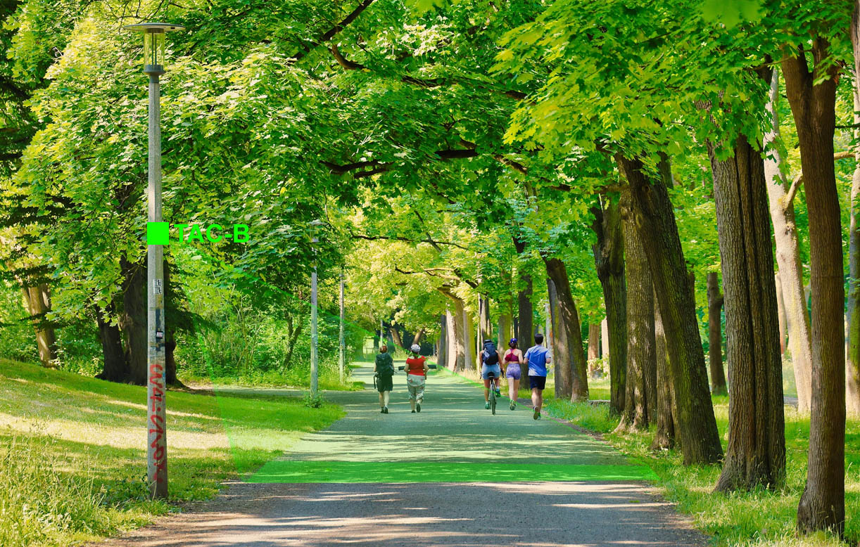People counting in public park with SensMax TAC-B radar sensor