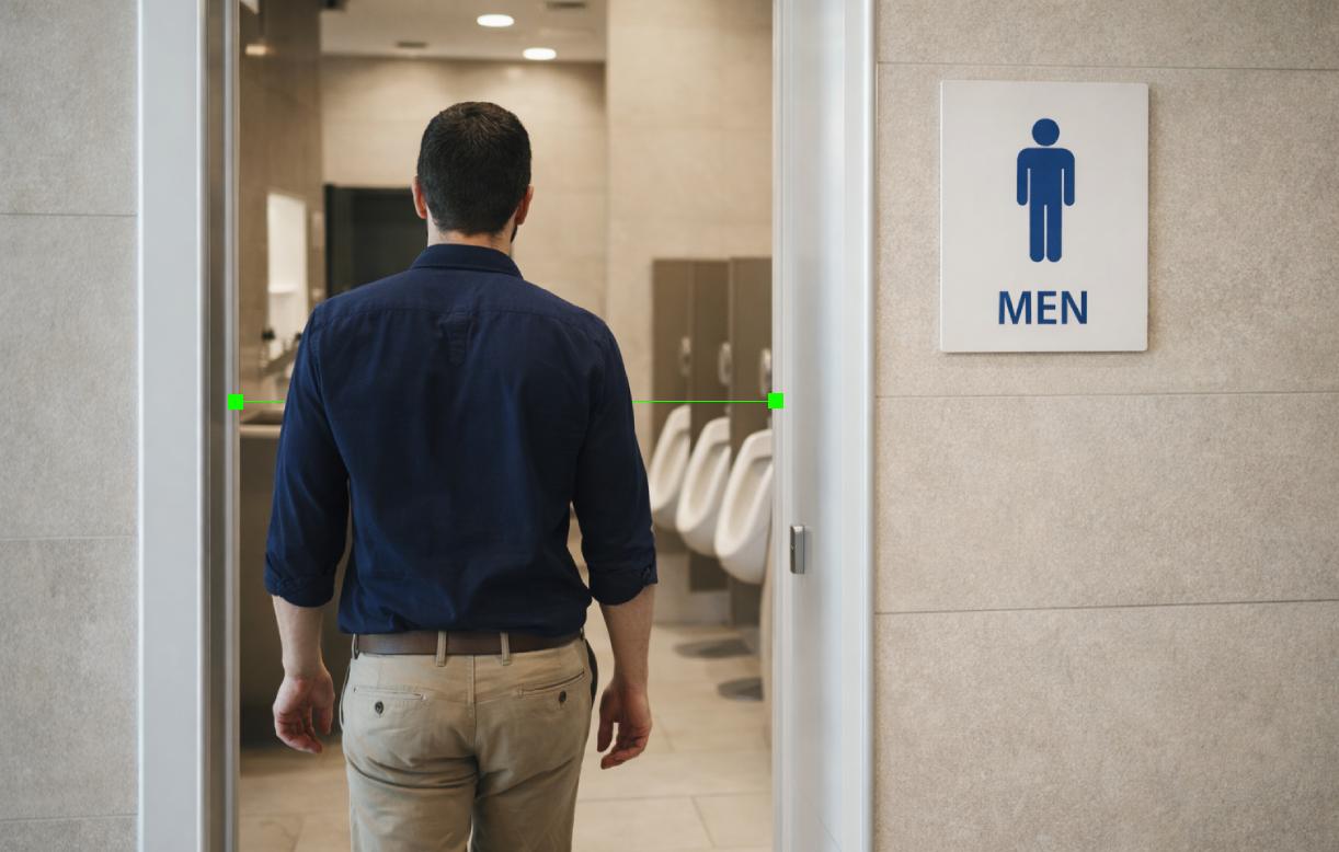 Wireless people counter SensMax S1 for washrooms and toilets