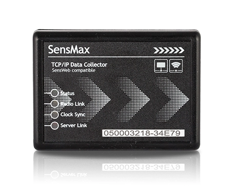 SensMax TCPIP LongRange automatic data gateway for wireless people counting sensors and loyalty buttons